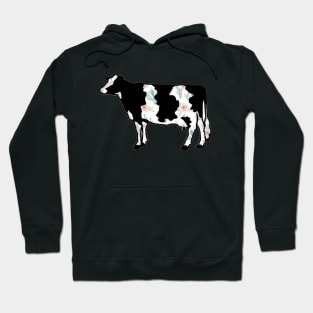 Watercolor Cactus Dairy Cow Silhouette  - NOT FOR RESALE WITHOUT PERMISSION Hoodie